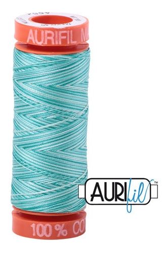 Aurifil Mako 50wt Cotton 200 m 220 yd. spool - 4654 Turquoise Foam