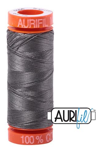 Aurifil Mako 50wt Cotton 200 m 220 yd. spool - 5004 Grey Smoke