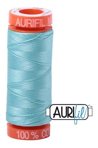 Aurifil Mako 50wt Cotton 200 m 220 yd. spool - 5006 Light Turquoise