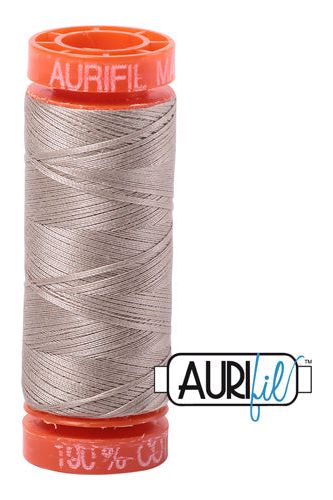 Aurifil Mako 50wt Cotton 200 m 220 yd. spool - 5011 Rope Beige