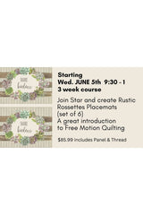 Class - Rustic Rosette Placemats with Star