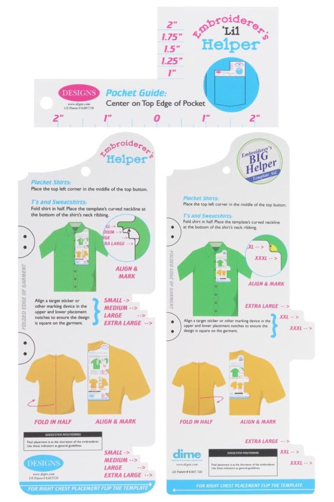 Embroiderer's Helper Placement Tools