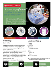 MySewnet Embroidery Software & Ecosystem Event with Claire Haillot