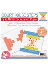 Courthouse Steps Quilt Block Foundation Paper 4''