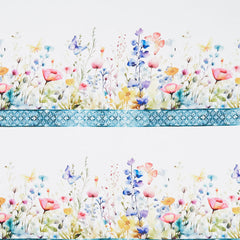 Butterfly Fantasy - Border Stripe Multi Yardage (Sold By 1/2 Meter)