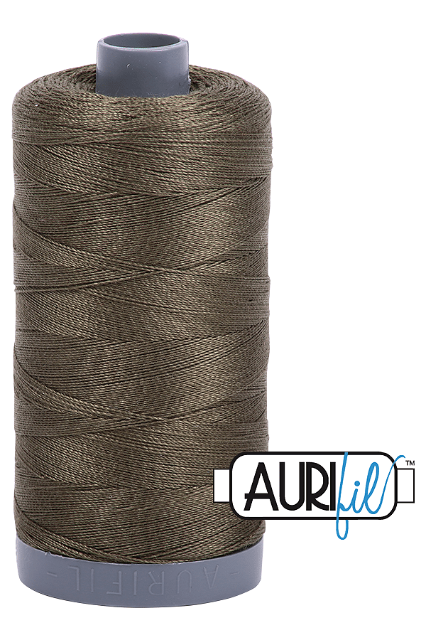 Aurifil Mako 28wt Cotton 750 m 820 yd. spool - 2905 Army Green