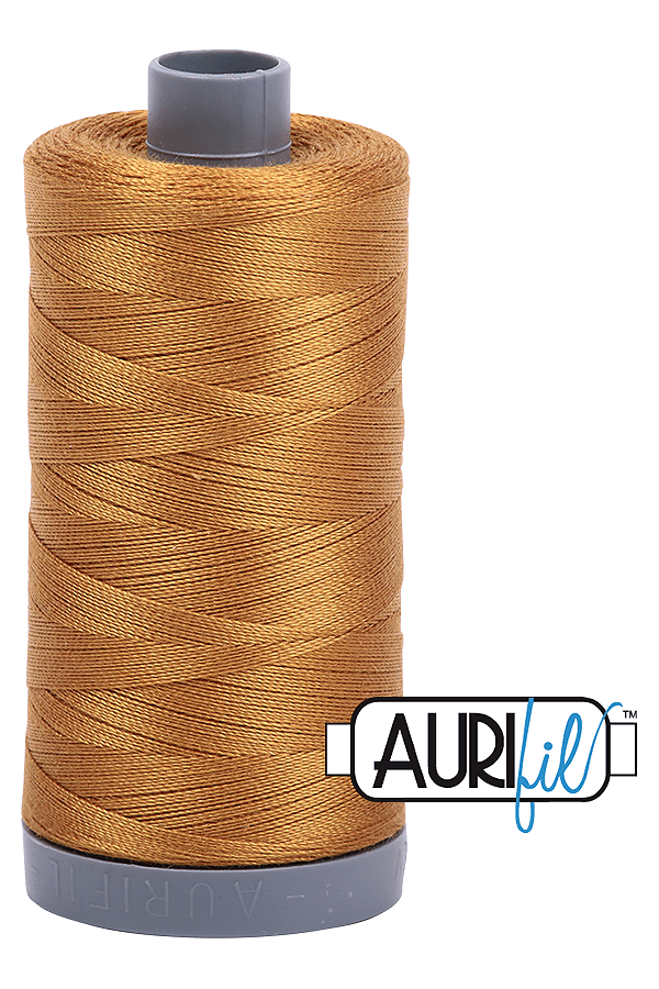Aurifil Mako 28wt Cotton 750 m 820 yd. spool - 2975 Brass