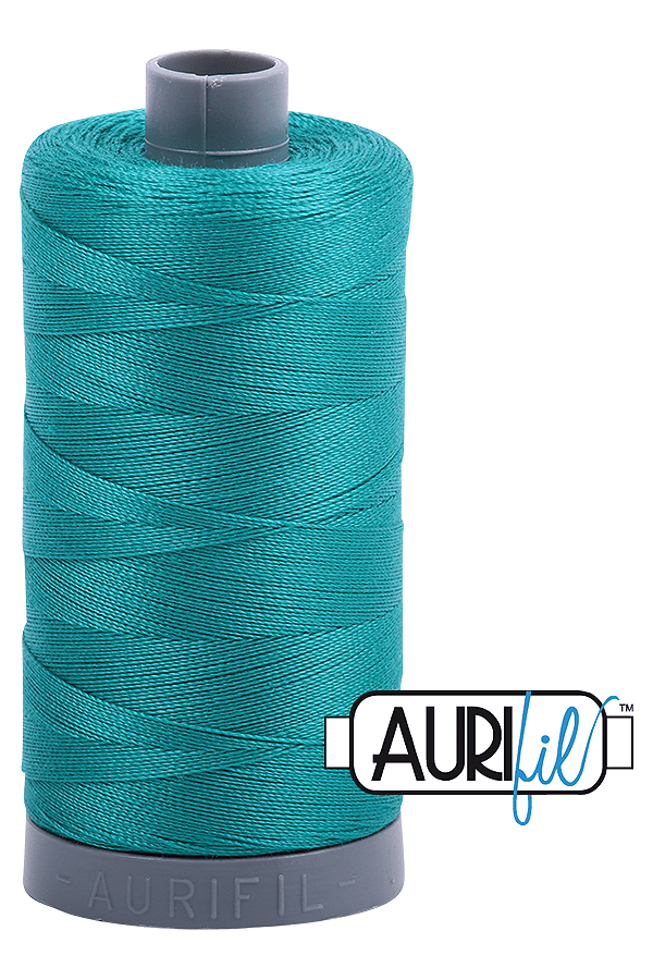 Aurifil Mako 28wt Cotton 750 m 820 yd. spool - 4093 Jade