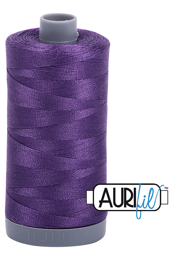 Aurifil Mako 28wt Cotton 750 m 820 yd. spool - 4225 Eggplant