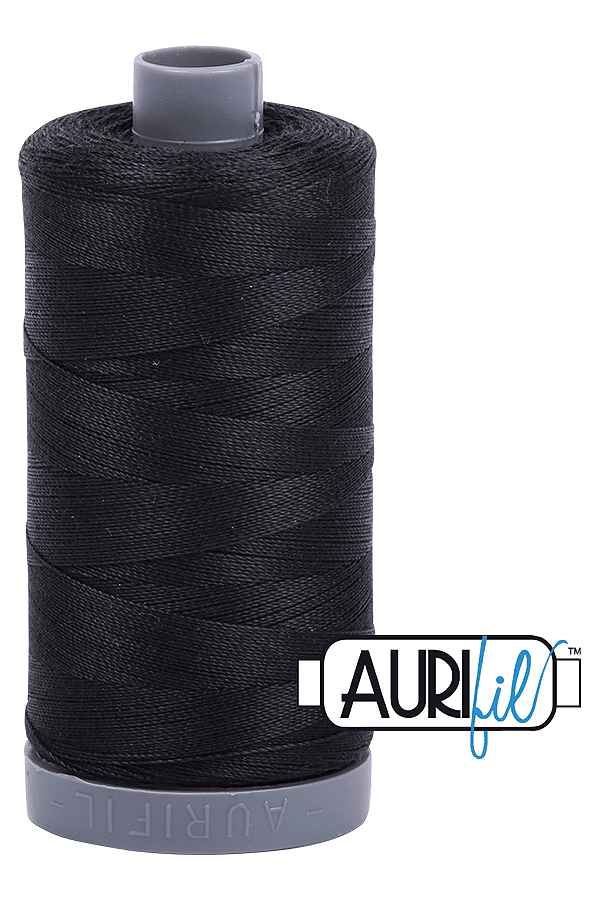 Aurifil Mako 28wt Cotton 750 m 820 yd. spool - 4241 Very Dark Grey