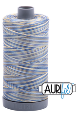 Aurifil Mako 28wt Cotton 750 m 820 yd. spool - 4649 Lemon Blueberry