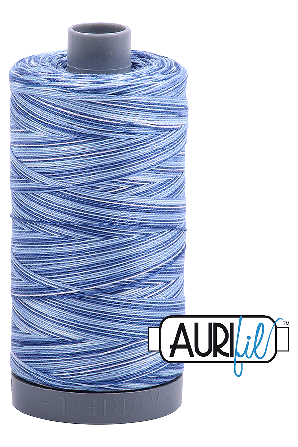 Aurifil Mako 28wt Cotton 750 m 820 yd. spool - 4655 Storm at Sea