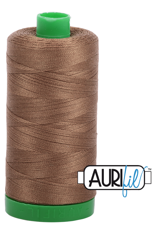Aurifil Mako 40wt 2-ply Cotton 1000 m 1094 yd. spool - 1318 Dark Sandstone