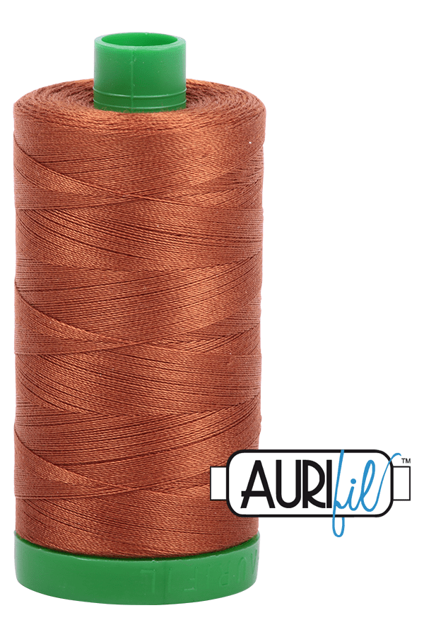 Aurifil Mako 40wt 2-ply Cotton 1000 m 1094 yd. spool - 2155 Cinnamon