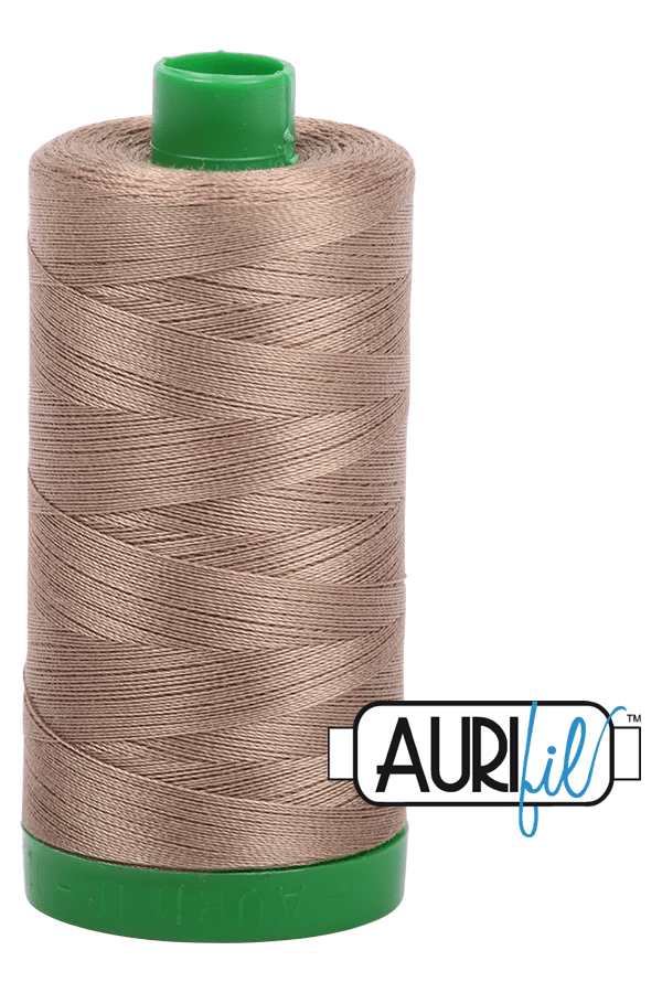 Aurifil Mako 40wt 2-ply Cotton 1000 m 1094 yd. spool - 2370 Sandstone