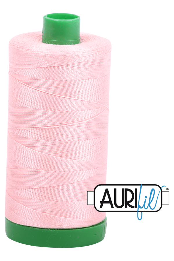 Aurifil Mako 40wt 2-ply Cotton 1000 m 1094 yd. spool - 2415 Blush