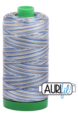 Aurifil Mako 40wt 2-ply Cotton 1000 m 1094 yd. spool - 4649 Lemon Blueberry