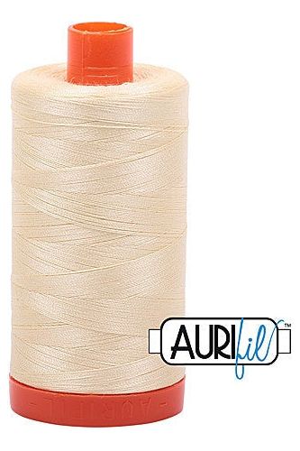 Aurifil Mako 50wt Cotton 1300 m 1422 yd. spool - 2110 Light Lemon