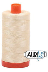 Aurifil Mako 50wt Cotton 1300 m 1422 yd. spool - 2110 Light Lemon