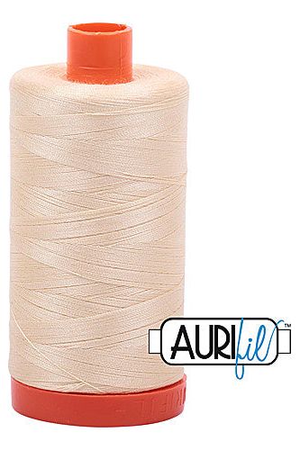 Aurifil Mako 50wt Cotton 1300 m 1422 yd. spool - 2123 Butter