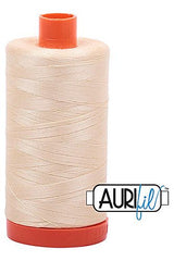 Aurifil Mako 50wt Cotton 1300 m 1422 yd. spool - 2123 Butter