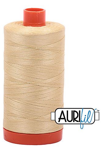 Aurifil Mako 50wt Cotton 1300 m 1422 yd. spool - 2125 Wheat