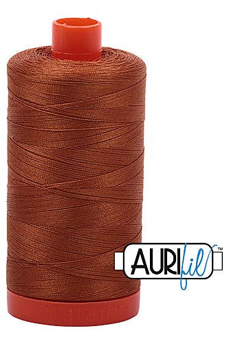 Aurifil Mako 50wt Cotton 1300 m 1422 yd. spool - 2155 Cinnamon