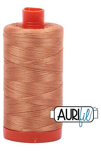 Aurifil Mako 50wt Cotton 1300 m 1422 yd. spool - 2210 Caramel