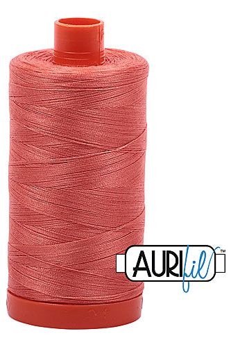 Aurifil Mako 50wt Cotton 1300 m 1422 yd. spool - 2225 Salmon