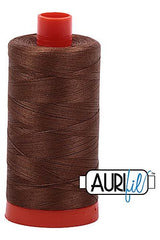 Aurifil Mako 50wt Cotton 1300 m 1422 yd. spool - 2372 Dark Antique Gold
