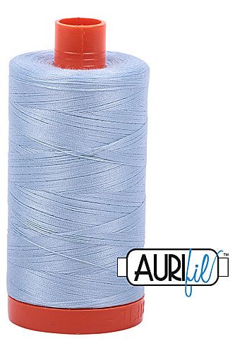 Aurifil Mako 50wt Cotton 1300 m 1422 yd. spool - 2710 Light Robins Egg