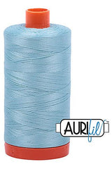 Aurifil Mako 50wt Cotton 1300 m 1422 yd. spool - 2805 Light Grey Turquoise