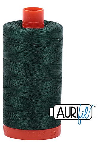 Aurifil Mako 50wt Cotton 1300 m 1422 yd. spool - 2885 Medium Spruce