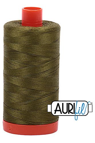 Aurifil Mako 50wt Cotton 1300 m 1422 yd. spool - 2887 Dark Olive