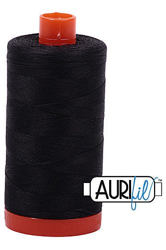 Aurifil Mako 50wt Cotton 1300 m 1422 yd. spool - 4241 Very Dark Grey