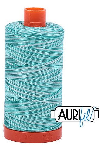 Aurifil Mako 50wt Cotton 1300 m 1422 yd. spool - 4654 Turquoise Foam