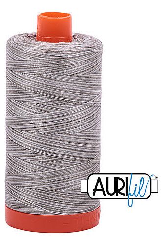 Aurifil Mako 50wt Cotton 1300 m 1422 yd. spool - 4670 Silver Fox