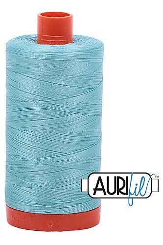 Aurifil Mako 50wt Cotton 1300 m 1422 yd. spool - 5006 Light Turquoise