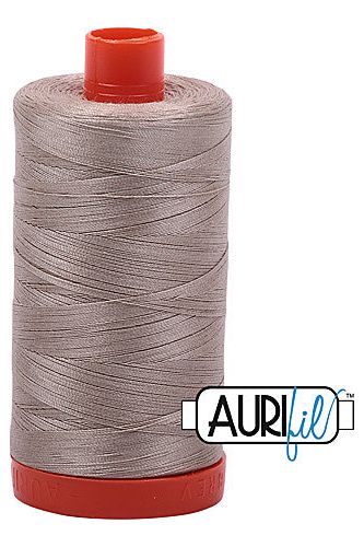 Aurifil Mako 50wt Cotton 1300 m 1422 yd. spool - 5011 Rope Beige