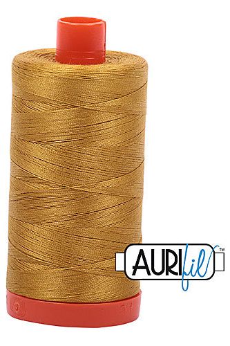 Aurifil Mako 50wt Cotton 1300 m 1422 yd. spool - 5022 Mustard