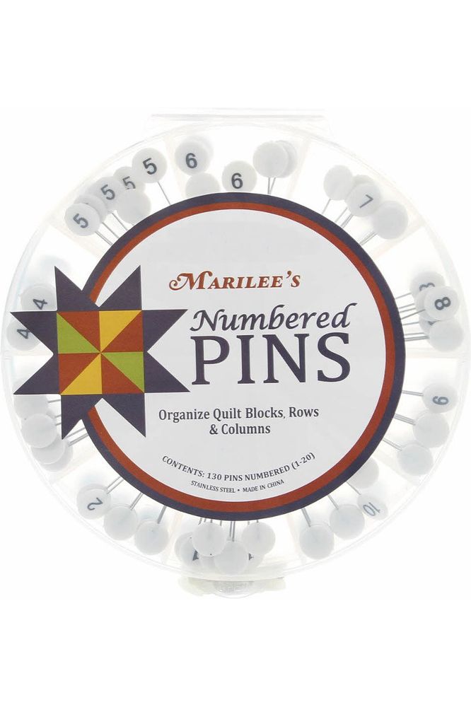 Marilee's Numbered Pins 1-20 - 130ct