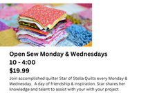 Open Sew Mondays and Wednesdays Registration
