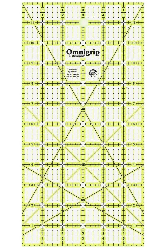 Omnigrid, Neon Non-Slip Rectangle Ruler