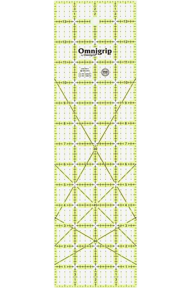 Omnigrid, Neon Non-Slip Rectangle Ruler