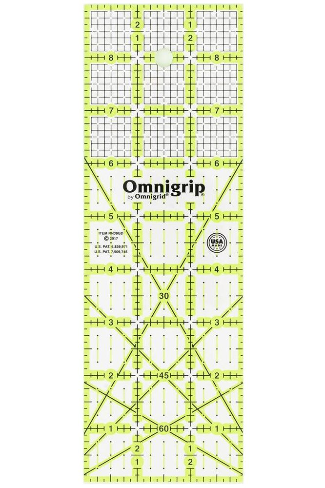 Omnigrid, Neon Non-Slip Rectangle Ruler