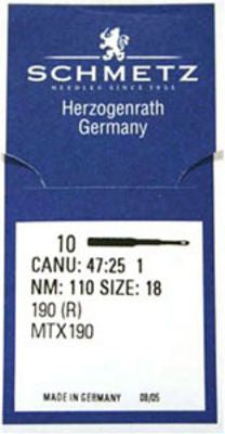 Schmetz 190 (R) MTx190 Industrial Needles - 10/Pkg