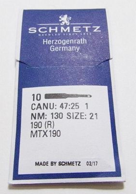 Schmetz 190 (R) MTx190 Industrial Needles - 10/Pkg