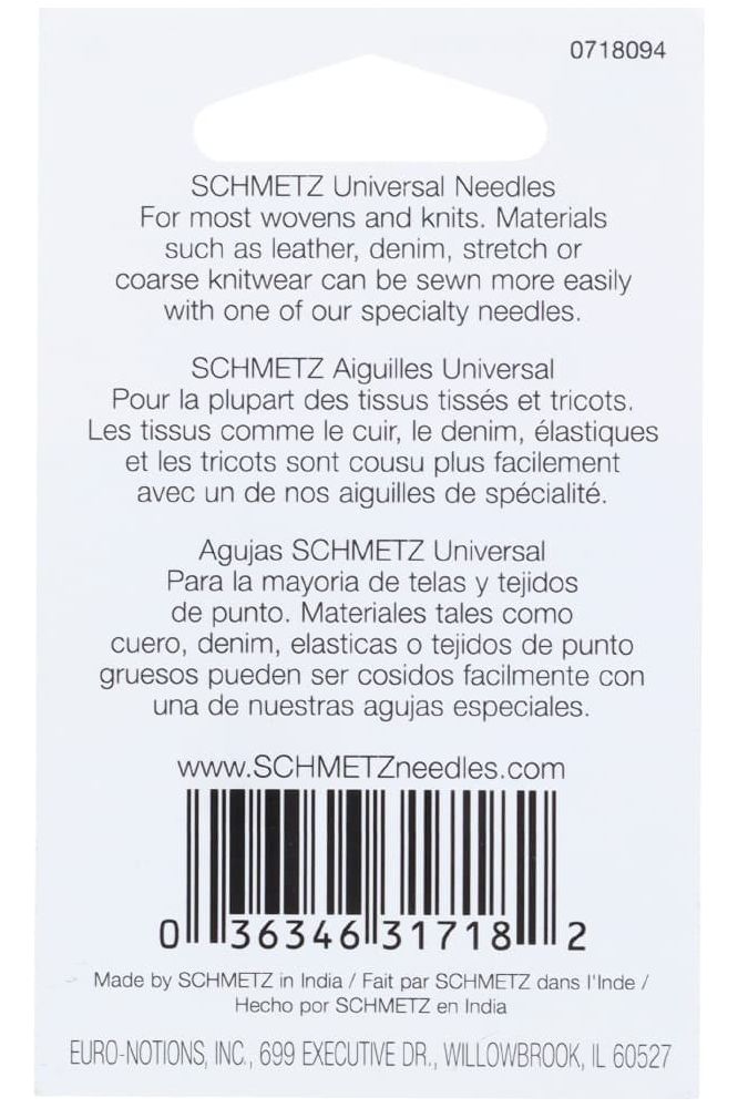 Schmetz 130/705H Universal Needles 5pk
