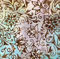Anthology Batik - Cloudy Floral* (Sold By 1/2 Meter)