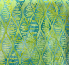 Anthology Batik - Blue and Green Leaves* (Sold By 1/2 Meter)